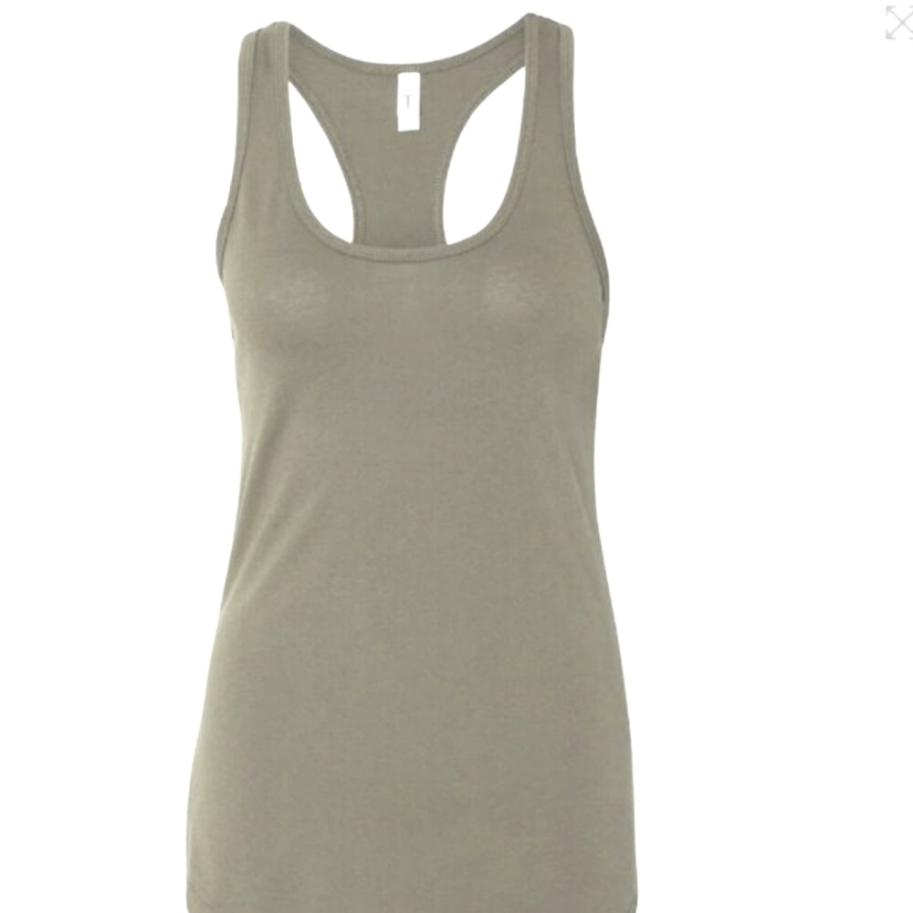 Asos Olive Green Teal Cotton Racerback Womens Tank Top Size xxs